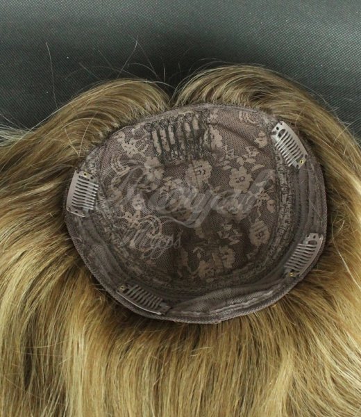 Highlight Color 5*5Iinch Silk Top Base Size 7*7Iinch Brazilian Hair Whopper Topper Kippah Fall